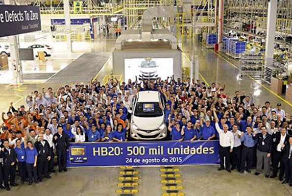 Hyundai atinge marca de 500 mil HB20 fabricados no país