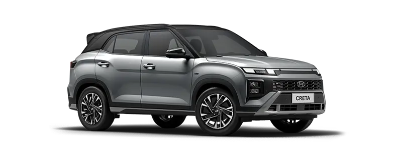 CRETA N Line Motor Gamma 1.6 TGDI Transmissão Automática N Line 2026/2027 Prata Brisk com teto preto