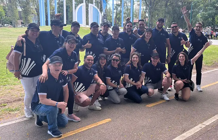 Vencedores da promoção da Hyundai para assistir à final da CONMEBOL Libertadores em Buenos Aires. 