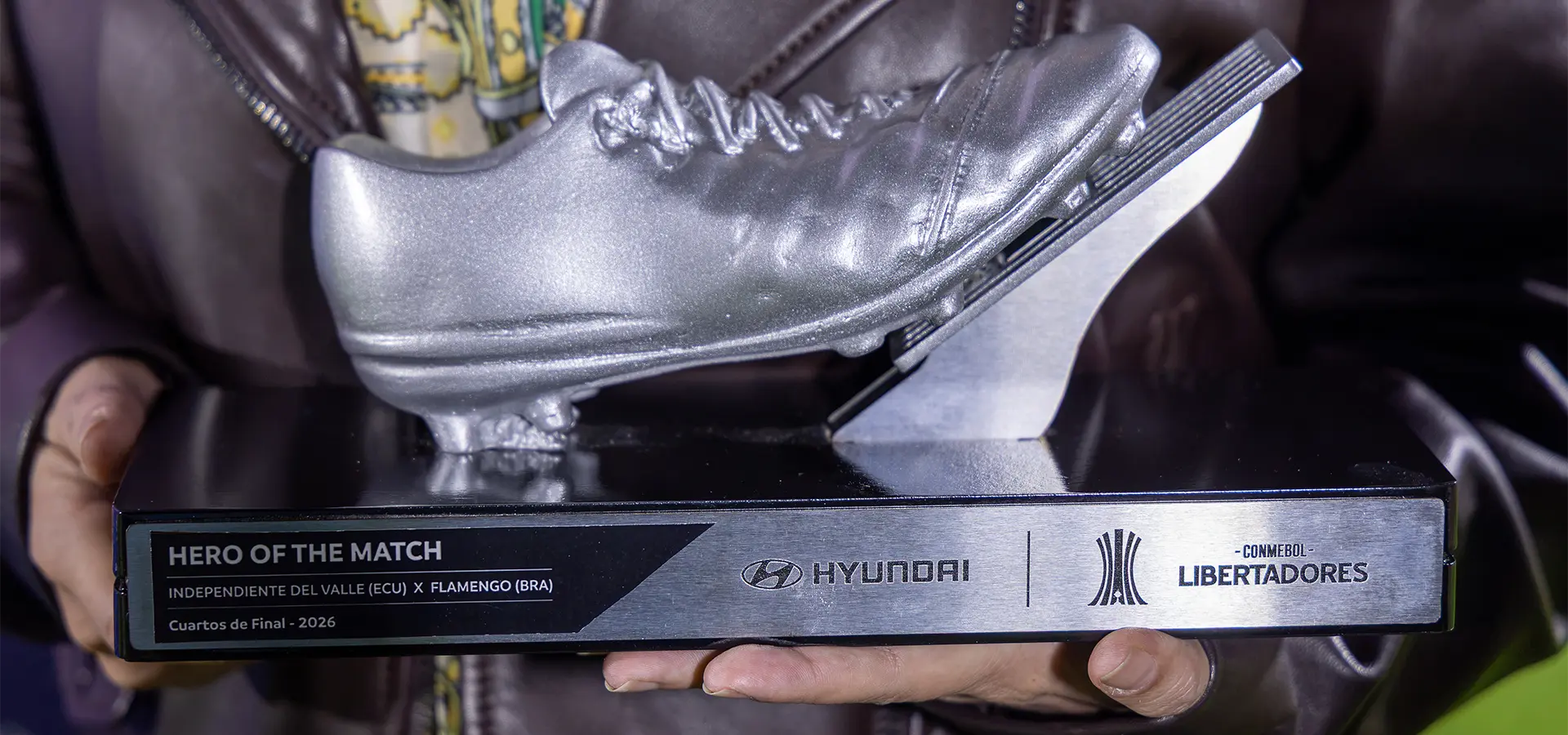 Troféu Hero of The Match oferecido pela Hyundai na CONMEBOL Libertadores.