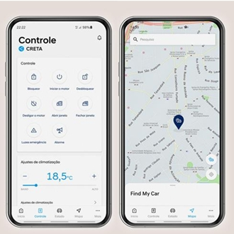 Aplicativo Bluelink: Sessão de controle