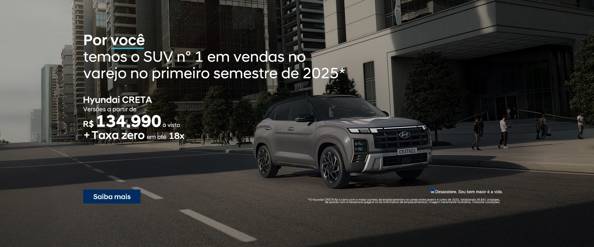Novo CRETA - Nº 1 em vendas no varejo no primeiro semestre de 2025
