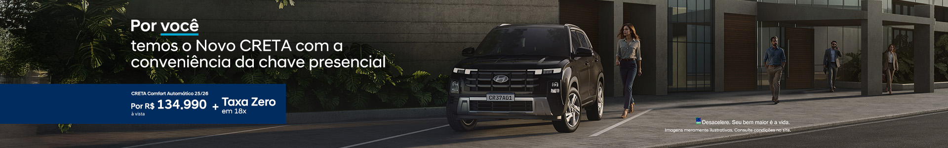 Oferta Hyundai: CRETA Comfort AT 25/26 - Por 134.990 + taxa zero em até 18x