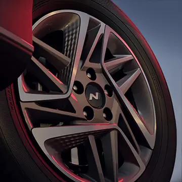 Rodas de liga leve diamantadas do Novo Hyundai CRETA N Line.