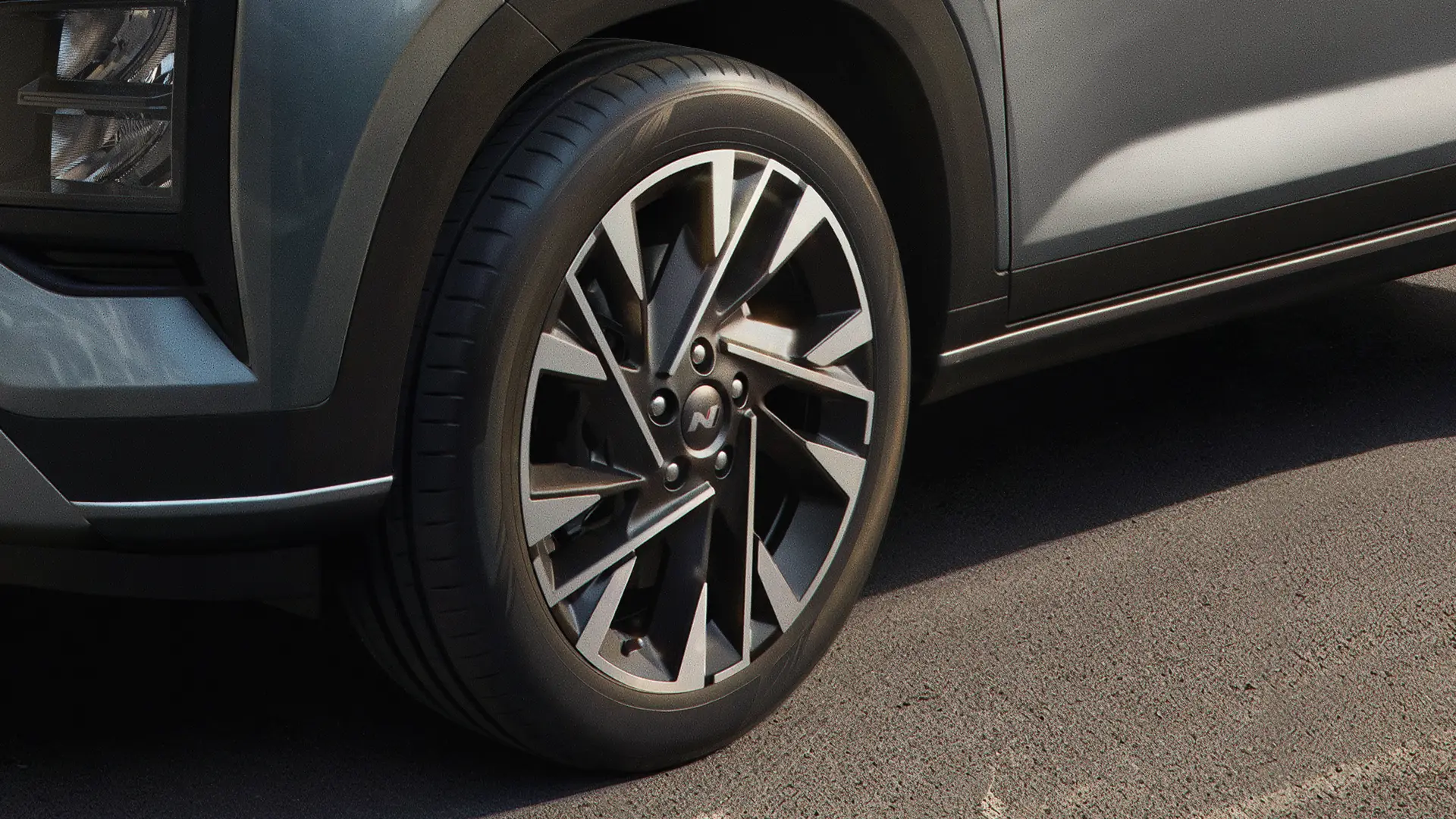 Rodas de liga leve diamantadas do Novo Hyundai CRETA N Line.