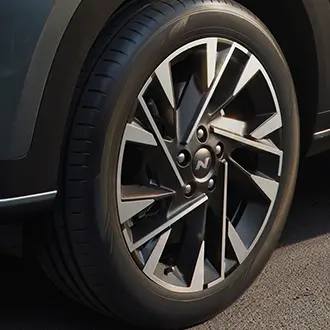 Rodas de liga leve diamantadas do Novo Hyundai CRETA N Line.