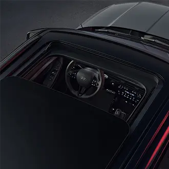 Teto solar panorâmico do Novo Hyundai CRETA N Line.