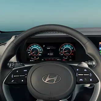 Volante com comandos interativos do Novo Hyundai CRETA N Line.