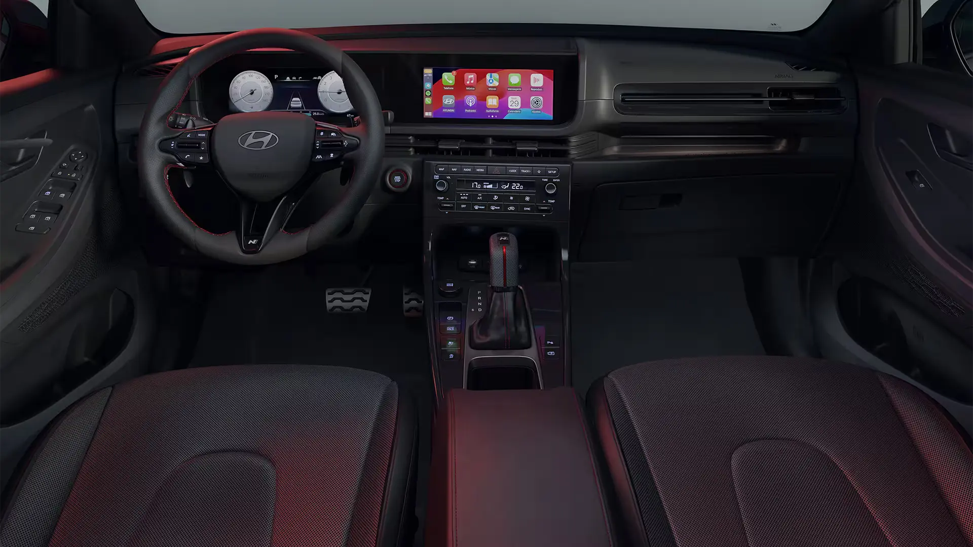 Acabamento Interno do Novo Hyundai CRETA N Line.