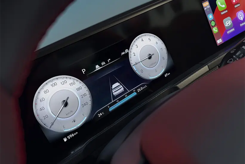  Painel de instrumentos digital e colorido do Novo Hyundai CRETA.