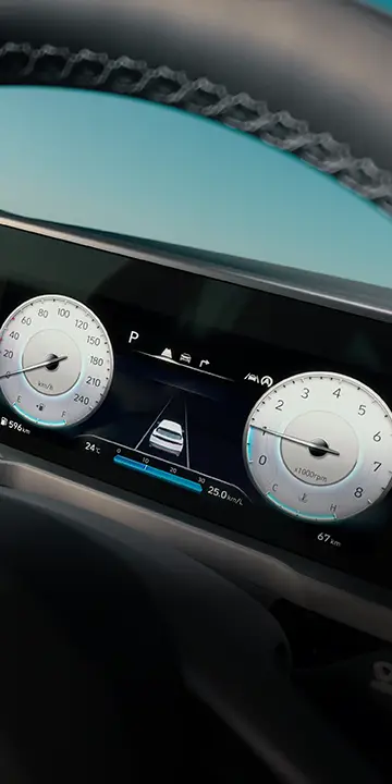  Painel de instrumentos digital e colorido do Novo Hyundai CRETA.