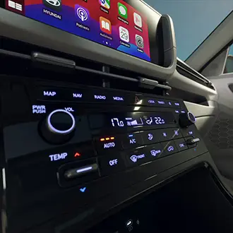 Ar-condicionado automático digital de duas zonas do Novo Hyundai CRETA.