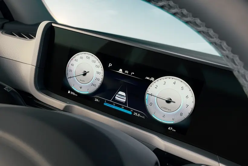  Painel de instrumentos digital e colorido do Novo Hyundai CRETA.
