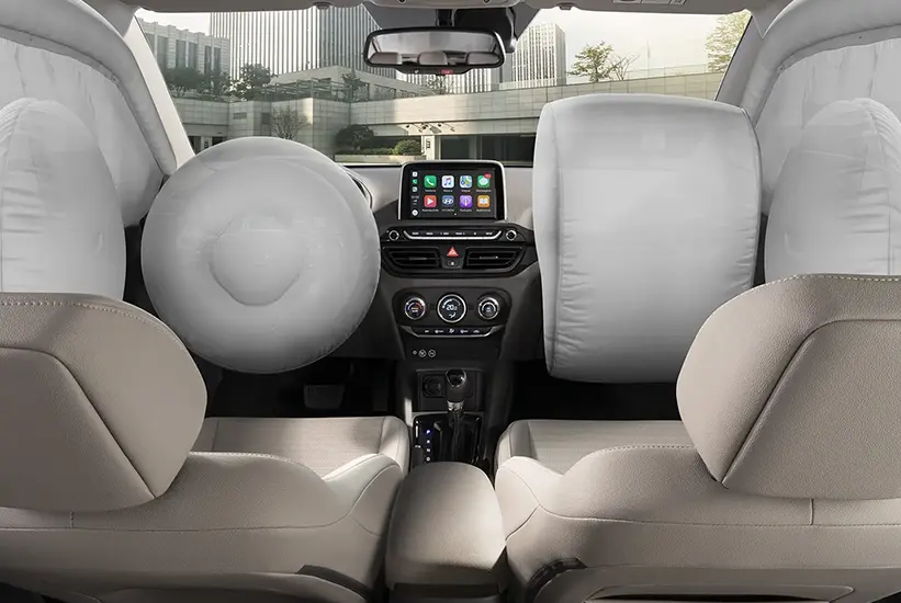 Airbags frontais, laterais e de cortina.