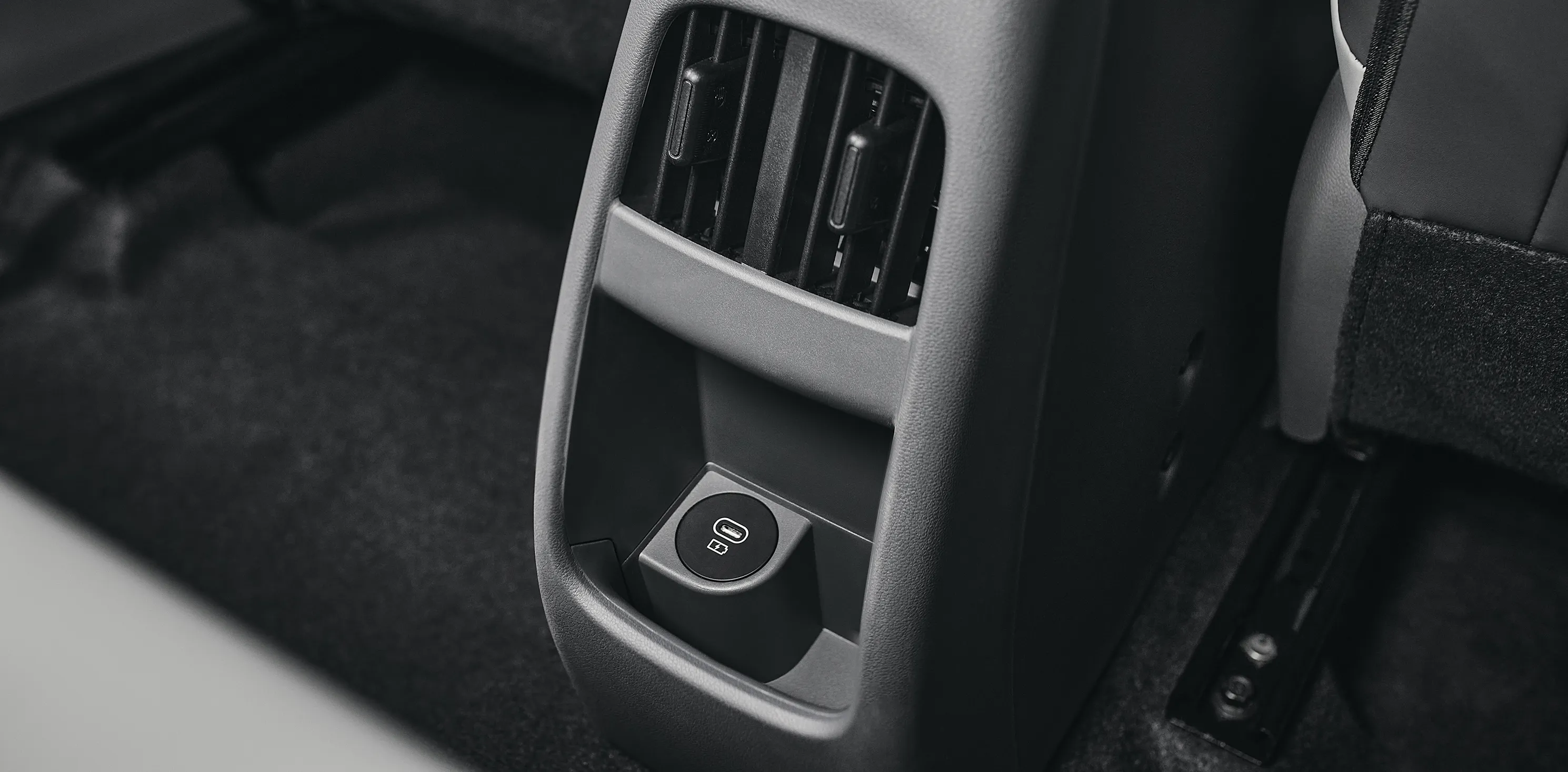 Saída de ar traseira do ar-condicionado para os passageiros no Novo Hyundai i20.