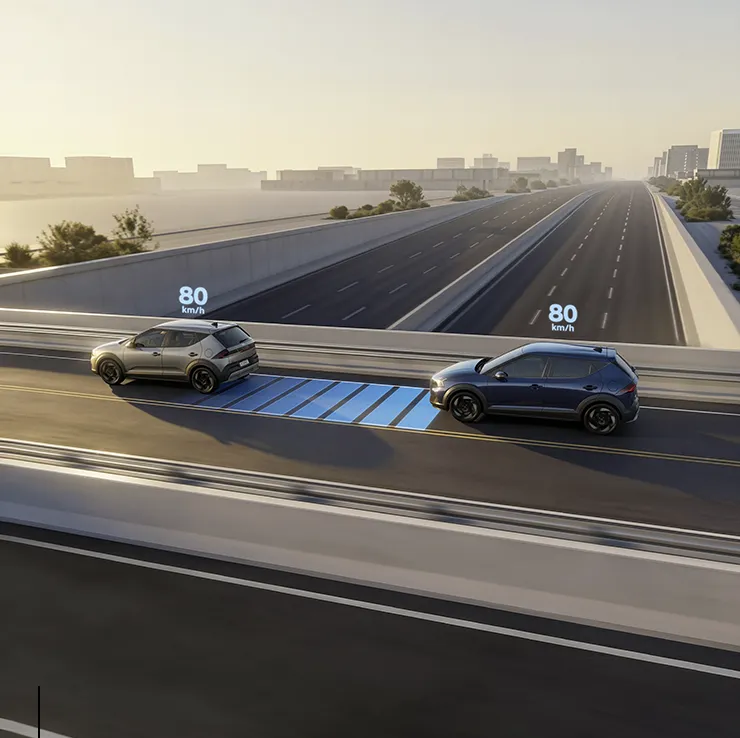Controle de Velocidade Adaptativo (SCC) mantendo a distância do Novo Hyundai i20 do veículo à frente. 