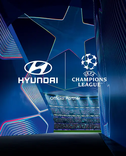 Parceria entre a Hyundai e a UEFA Champions League. 