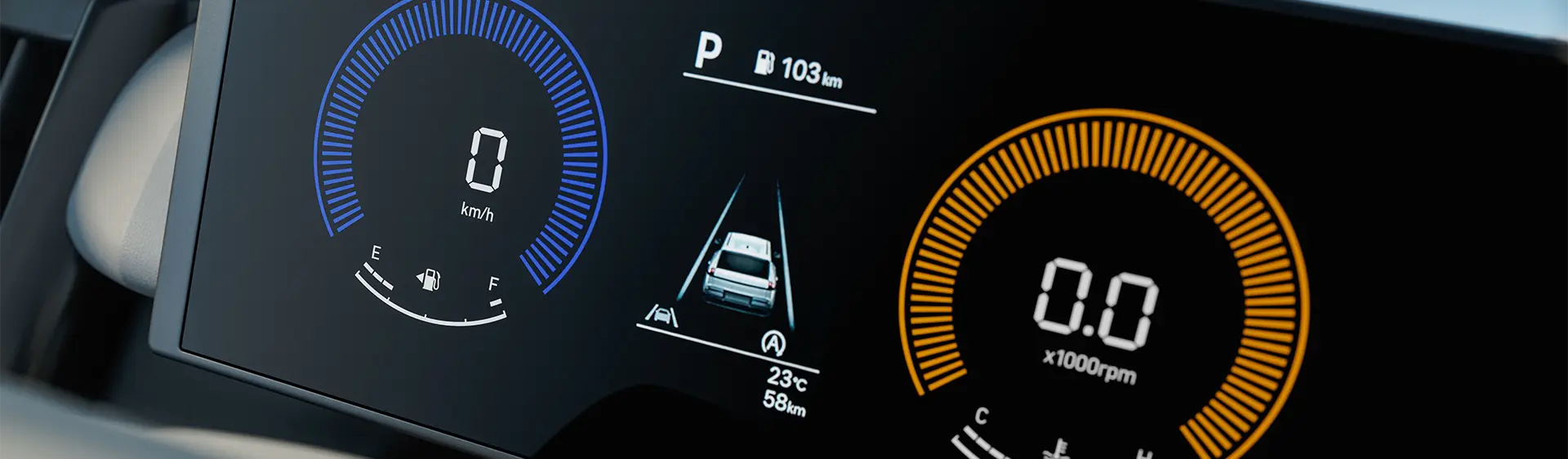 Painel de instrumentos digital do Novo Hyundai i20.