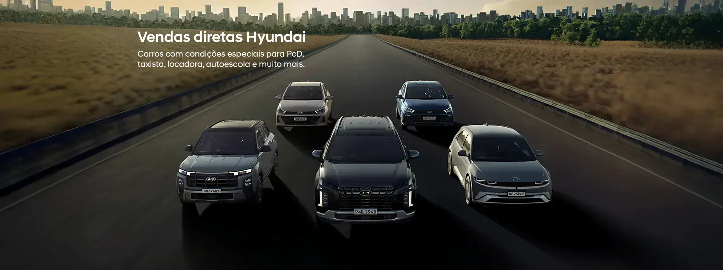 Toda linha Hyundai - Vendas diretas